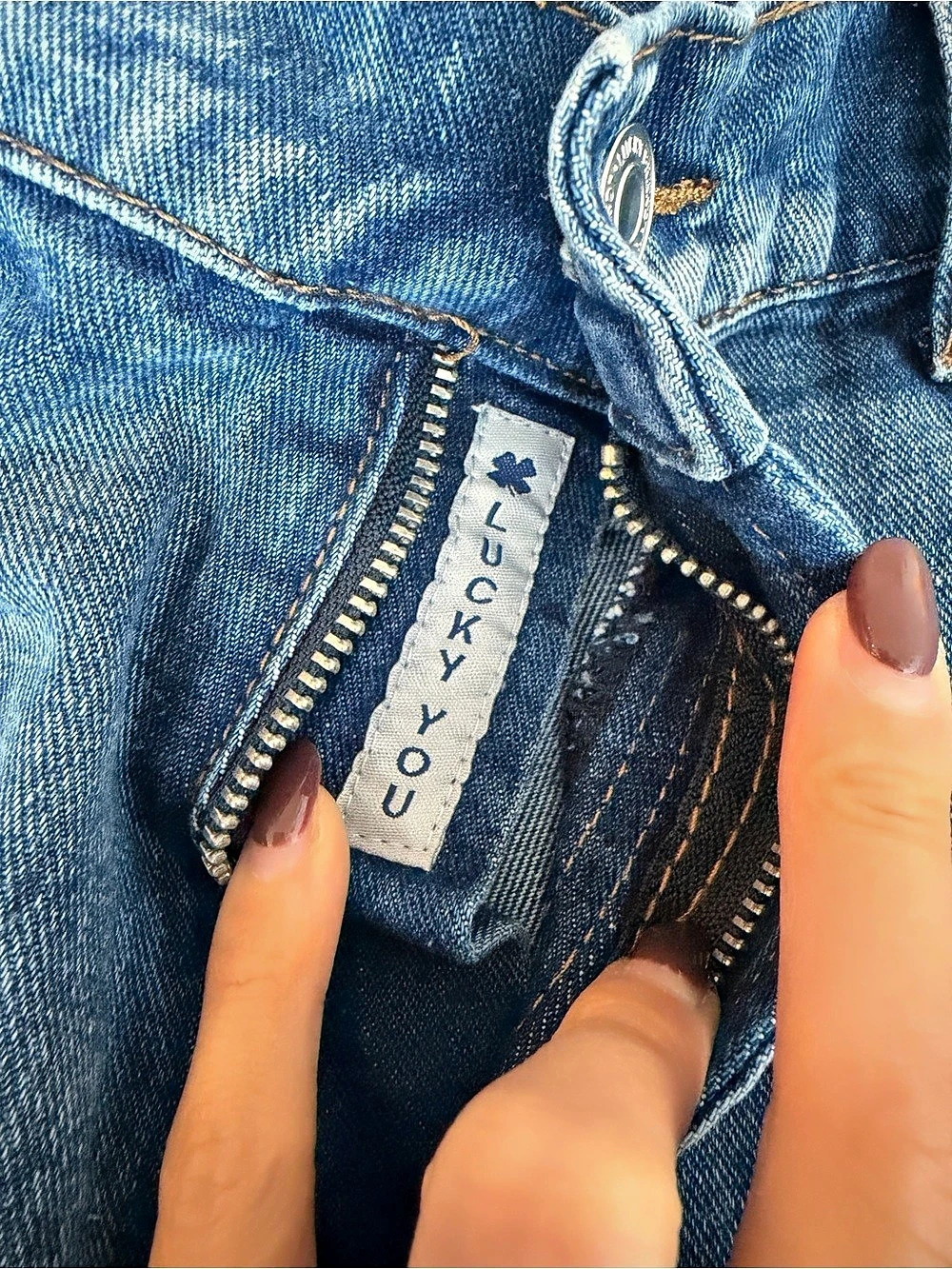 Lucky Brand high rise Short Distressed Denim Jean Shorts in Blue - 12/31